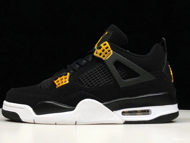 One Kick Royalty Black Metallic Jordan Air 308497-032 Gold-White 4 0815